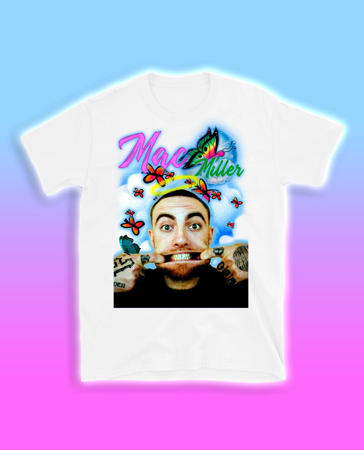 Mac Miller Retro Graffiti/Airbrush T-Shirt